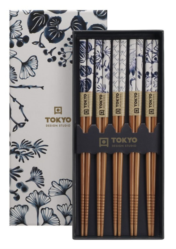 TOKYO DESIGN – Flora Japonica 5 Paia Di Bacchette 22,5 Cm